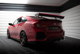 Maxton Design - Carbon Fiber Rear Wing with Upper Swan Mounting + LED Honda Civic SI MK10 - Royal Body Kits