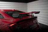 Maxton Design - Carbon Fiber Rear Wing with Upper Swan Mounting + LED Honda Civic SI MK10 - Royal Body Kits
