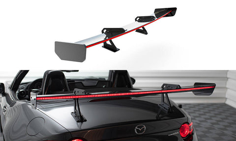 Maxton Design - Carbon Fiber Rear Wing with Upper Swan Mounting + LED Mazda MX-5 ND (MK4)