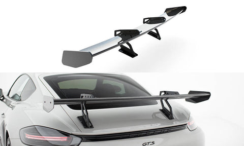 Maxton Design - Carbon Fiber Rear Wing with Upper Swan Mounting V.2 Porsche 718 Cayman 982C Rear Wing Maxton Design royalty-bespoke.myshopify.com