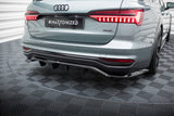Maxton Design - Central Rear Splitter (with Vertical Bars) Audi A6 Allroad C8 Rear Diffuser Maxton Design royalty-bespoke.myshopify.com