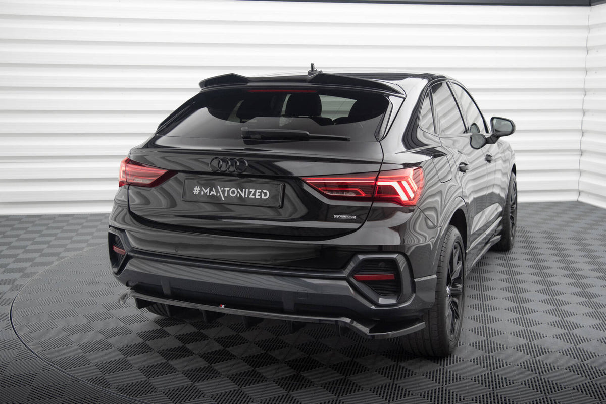 Maxton Design - Central Rear Splitter (with Vertical Bars) Audi Q3 ...
