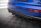 Maxton Design - Central Rear Splitter (with Vertical Bars) Audi Q5 S-Line SUV MK2 (Facelift) Rear Diffuser Maxton Design royalty-bespoke.myshopify.com