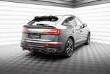 Maxton Design - Central Rear Splitter (with Vertical Bars) Audi SQ5 Sportback MK2 (Facelift) Rear Diffuser Maxton Design royalty-bespoke.myshopify.com