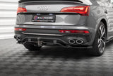 Maxton Design - Central Rear Splitter (with Vertical Bars) Audi SQ5 Sportback MK2 (Facelift) Rear Diffuser Maxton Design royalty-bespoke.myshopify.com