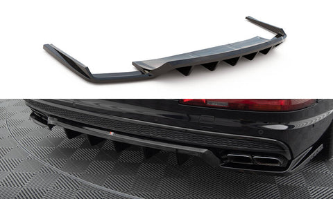 Maxton Design - Central Rear Splitter (with Vertical Bars) Audi SQ7 MK2