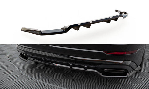 Maxton Design - Central Rear Splitter (with Vertical Bars) Audi Q8 S-Line / SQ8 (Facelift)