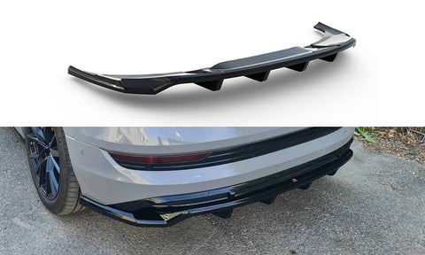 Maxton Design - Central Rear Splitter (with Vertical Bars) Audi E-Tron S-Line Rear Diffuser Maxton Design royalty-bespoke.myshopify.com