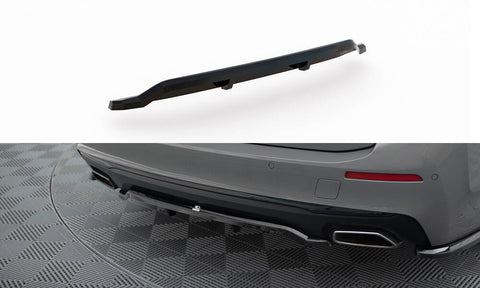 Maxton Design - Central Rear Splitter (with Vertical Bars) BMW Series 5 G30/G31 (Facelift) Rear Diffuser Maxton Design royalty-bespoke.myshopify.com