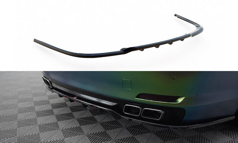 Maxton Design - Central Rear Splitter (with Vertical Bars) BMW Series 7 F01 Rear Diffuser Maxton Design royalty-bespoke.myshopify.com