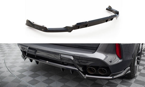 Maxton Design - Central Rear Splitter (with Vertical Bars) BMW X5M F95 (Facelift)