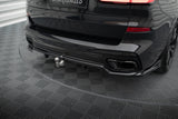 Maxton Design - Central Rear Splitter (with Vertical Bars) BMW X7 M-Pack G07 (Facelift)