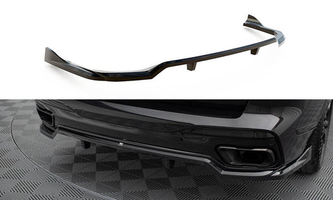 Maxton Design - Central Rear Splitter (with Vertical Bars) BMW X7 M-Pack G07 (Facelift)