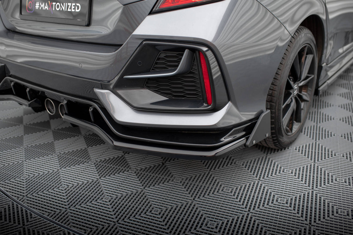 Maxton Design - Central Rear Splitter (with Vertical Bars) + Flaps ...