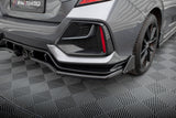 Maxton Design - Central Rear Splitter (with Vertical Bars) + Flaps Honda Civic Sport MK10 Rear Diffuser Maxton Design royalty-bespoke.myshopify.com