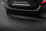 Maxton Design - Central Rear Splitter (with Vertical Bars) Honda Civic MK10