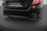 Maxton Design - Central Rear Splitter (with Vertical Bars) Honda Civic MK10 Rear Diffuser Maxton Design royalty-bespoke.myshopify.com