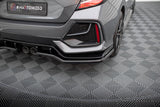 Maxton Design - Central Rear Splitter (with Vertical Bars) Honda Civic Sport MK10 Rear Diffuser Maxton Design royalty-bespoke.myshopify.com