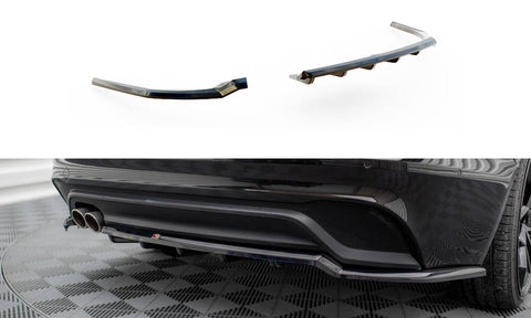 Maxton Design - Central Rear Splitter (with Vertical Bars) Jaguar XE X760 (Facelift)
