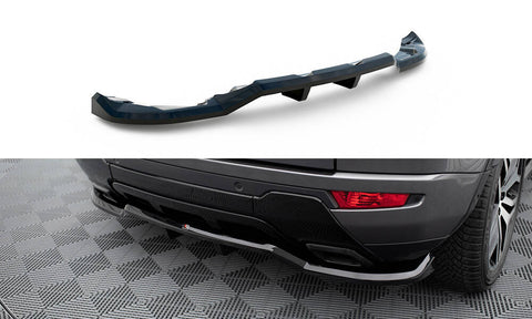 Maxton Design - Central Rear Splitter (with Vertical Bars) Range Rover Evoque HSE Dynamic MK1 (Facelift)
