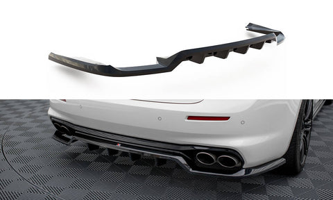Maxton Design - Central Rear Splitter (with Vertical Bars) Maserati Ghibli MK3 (Facelift)