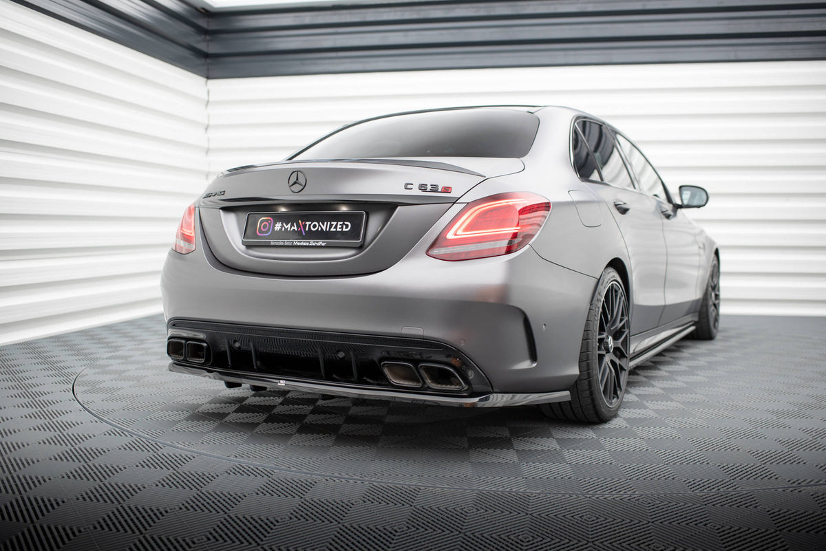 Maxton Design - Central Rear Splitter (with Vertical Bars) Mercedes ...