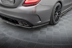 Maxton Design - Central Rear Splitter (with Vertical Bars) Mercedes Benz C63 AMG Sedan/Estate W205 (Facelift)