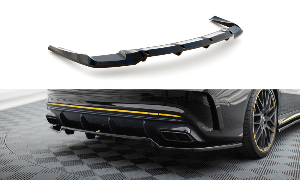 Maxton Design - Central Rear Splitter (with Vertical Bars) Mercedes ...