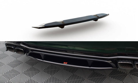 Maxton Design - Central Rear Splitter (with Vertical Bars) Mercedes Benz E63 AMG W213 (Facelift) Rear Diffuser Maxton Design royalty-bespoke.myshopify.com