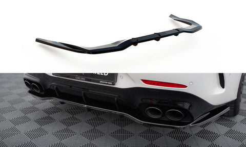 Maxton Design - Central Rear Splitter (with Vertical Bars) Mercedes Benz AMG GT 43 4-Door Coupe V8 Styling Package