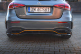 Maxton Design - Central Rear Splitter (with Vertical Bars) Mercedes Benz A-Class AMG-Line Hatchback W177 Rear Diffuser Maxton Design royalty-bespoke.myshopify.com
