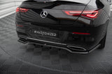 Maxton Design - Central Rear Splitter (with Vertical Bars) Mercedes Benz CLA-Class Coupe C118 Rear Diffuser Maxton Design royalty-bespoke.myshopify.com