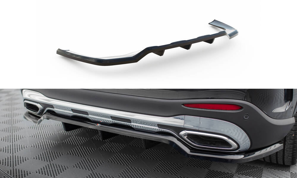 Maxton Design - Central Rear Splitter (with Vertical Bars) Mercedes ...