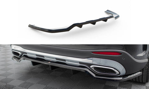 Maxton Design - Central Rear Splitter (with Vertical Bars) Mercedes Benz GLC-Class AMG-Line X254