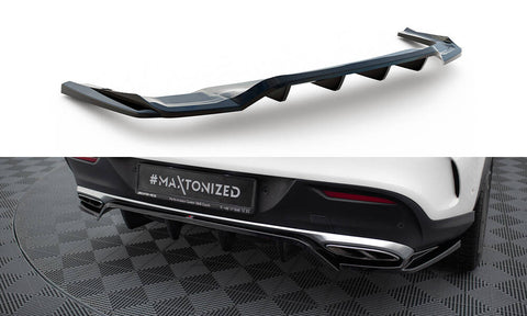 Maxton Design - Central Rear Splitter (with Vertical Bars) Mercedes Benz GLE-Class AMG-Line Coupe C292