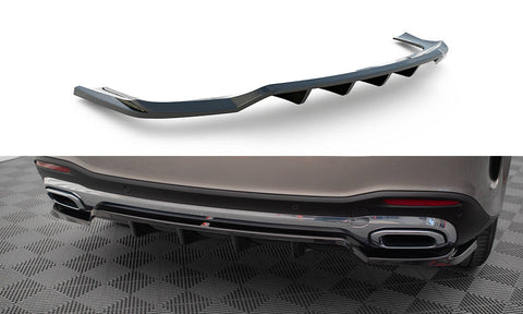 Maxton Design - Central Rear Splitter (with Vertical Bars) Mercedes Benz GLE-Class AMG-Line SUV W167