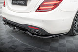 Maxton Design - Central Rear Splitter (with Vertical Bars) Mercedes Benz S-Class AMG-Line W222 (Facelift) Rear Diffuser Maxton Design royalty-bespoke.myshopify.com