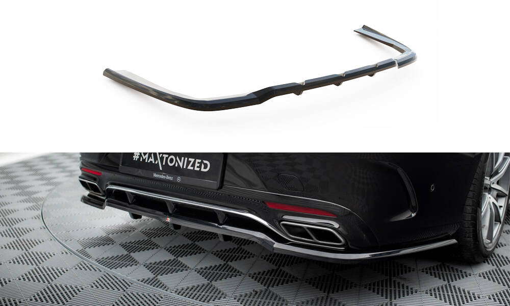 Maxton Design - Central Rear Splitter (with Vertical Bars) Mercedes ...