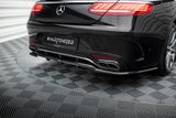 Maxton Design - Central Rear Splitter (with Vertical Bars) Mercedes Benz S-Class AMG-Line Coupe C217 (Facelift) Rear Diffuser Maxton Design royalty-bespoke.myshopify.com