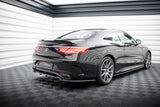 Maxton Design - Central Rear Splitter (with Vertical Bars) Mercedes Benz S-Class AMG-Line Coupe C217 (Facelift)