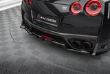 Maxton Design - Central Rear Splitter (With Vertical Bars) Nissan GTR R35 (Facelift) Rear Diffuser Maxton Design royalty-bespoke.myshopify.com