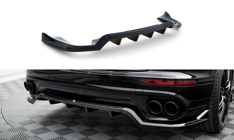 Maxton Design - Central Rear Splitter (with Vertical Bars) Porsche Cayenne MK2 (Facelift) Rear Diffuser Maxton Design royalty-bespoke.myshopify.com