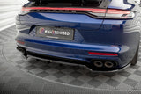 Maxton Design - Central Rear Splitter (with Vertical Bars) Porsche Panamera E-Hybrid 971 (Facelift) Rear Diffuser Maxton Design royalty-bespoke.myshopify.com