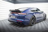 Maxton Design - Central Rear Splitter (with Vertical Bars) Porsche Panamera E-Hybrid 971 (Facelift) Rear Diffuser Maxton Design royalty-bespoke.myshopify.com