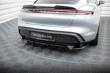Maxton Design - Central Rear Splitter (with Vertical Bars) Porsche Taycan / 4 / 4S / GTS MK1 Rear Diffuser Maxton Design royalty-bespoke.myshopify.com