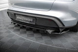 Maxton Design - Central Rear Splitter (with Vertical Bars) Porsche Taycan / 4 / 4S / GTS MK1 Rear Diffuser Maxton Design royalty-bespoke.myshopify.com