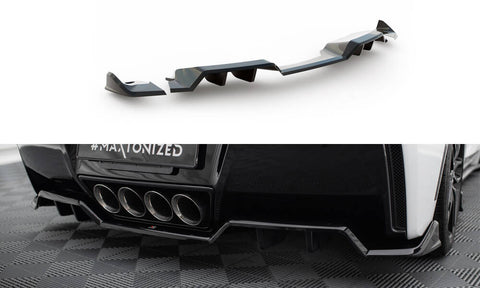Maxton Design - Central Rear Splitter (with Vertical Bars) + Rear Side Splitters Chevrolet Corvette C7 Rear Diffuser Maxton Design royalty-bespoke.myshopify.com