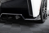 Maxton Design - Central Rear Splitter (with Vertical Bars) + Rear Side Splitters Chevrolet Corvette C7