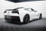 Maxton Design - Central Rear Splitter (with Vertical Bars) + Rear Side Splitters Chevrolet Corvette C7 Rear Diffuser Maxton Design royalty-bespoke.myshopify.com