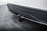 Maxton Design - Central Rear Splitter (with Vertical Bars) Tesla Model X MK1 (Facelift)